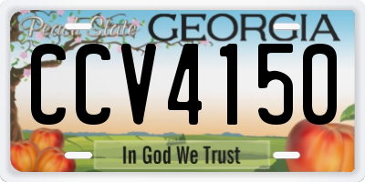 GA license plate CCV4150