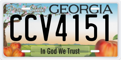 GA license plate CCV4151
