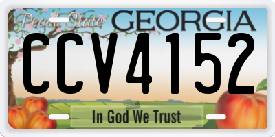 GA license plate CCV4152
