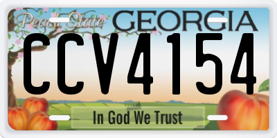 GA license plate CCV4154
