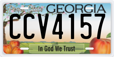 GA license plate CCV4157
