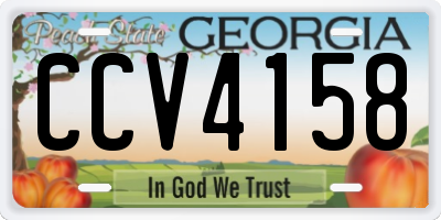 GA license plate CCV4158