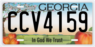 GA license plate CCV4159