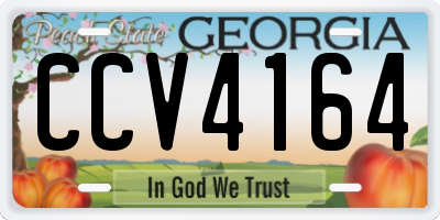 GA license plate CCV4164