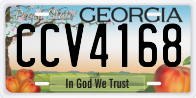 GA license plate CCV4168