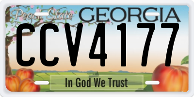 GA license plate CCV4177