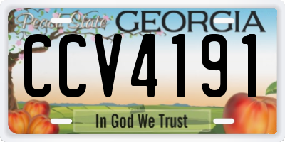 GA license plate CCV4191