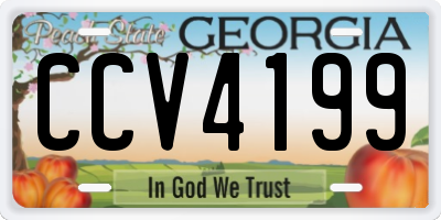 GA license plate CCV4199