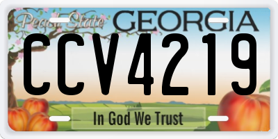 GA license plate CCV4219