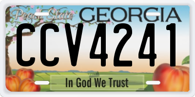 GA license plate CCV4241