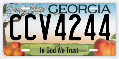 GA license plate CCV4244