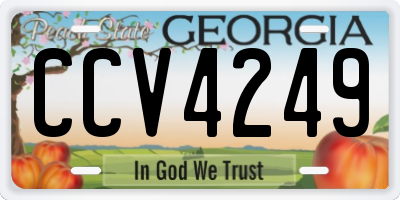 GA license plate CCV4249