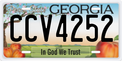 GA license plate CCV4252