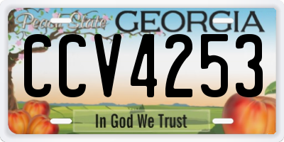 GA license plate CCV4253