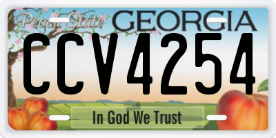 GA license plate CCV4254