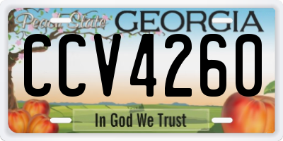GA license plate CCV4260