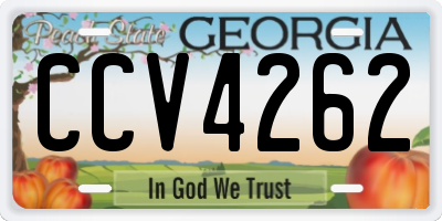 GA license plate CCV4262
