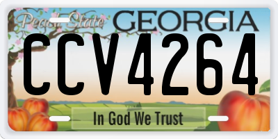 GA license plate CCV4264