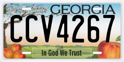 GA license plate CCV4267