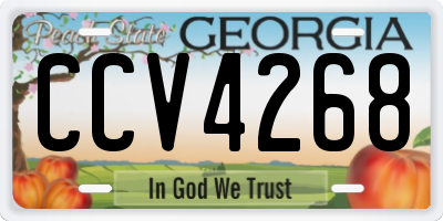GA license plate CCV4268