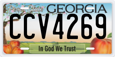GA license plate CCV4269