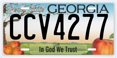 GA license plate CCV4277