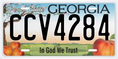 GA license plate CCV4284