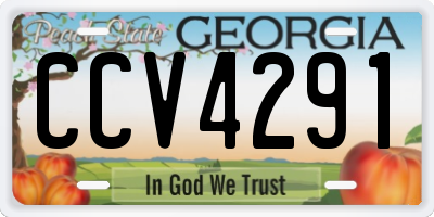 GA license plate CCV4291