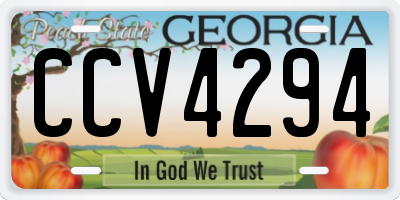GA license plate CCV4294