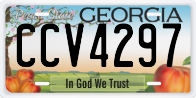 GA license plate CCV4297