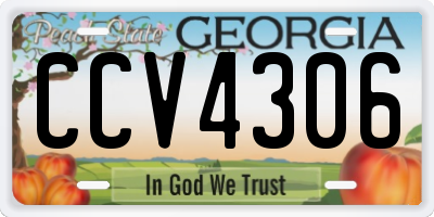 GA license plate CCV4306