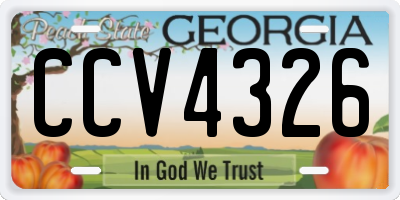 GA license plate CCV4326