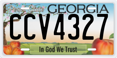 GA license plate CCV4327