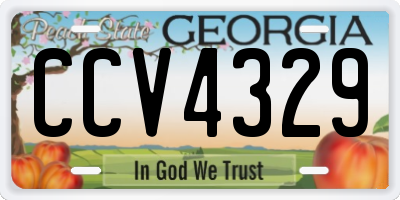 GA license plate CCV4329
