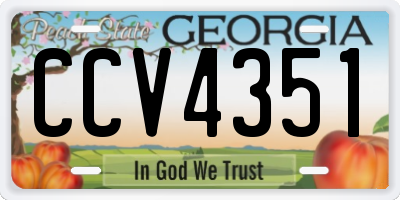 GA license plate CCV4351