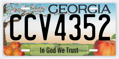 GA license plate CCV4352