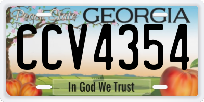 GA license plate CCV4354