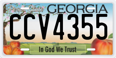 GA license plate CCV4355