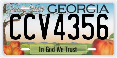 GA license plate CCV4356