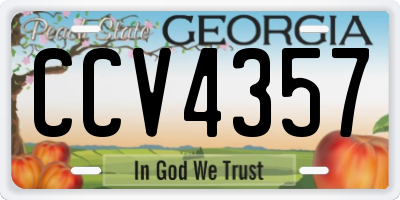 GA license plate CCV4357
