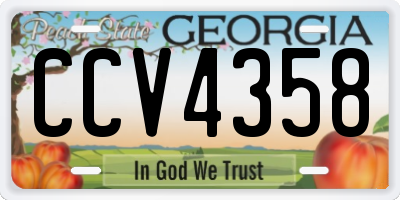 GA license plate CCV4358