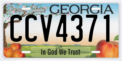 GA license plate CCV4371