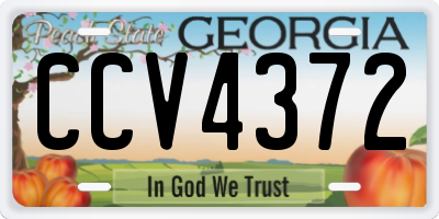 GA license plate CCV4372