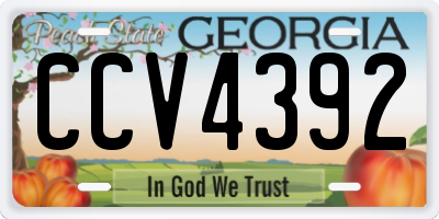 GA license plate CCV4392