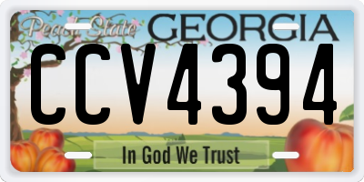 GA license plate CCV4394