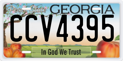 GA license plate CCV4395