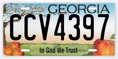 GA license plate CCV4397