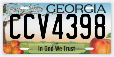 GA license plate CCV4398