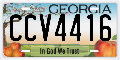 GA license plate CCV4416