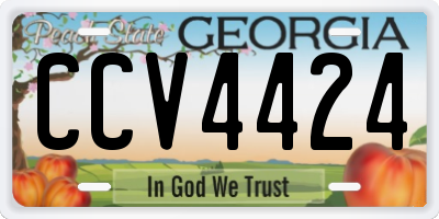 GA license plate CCV4424